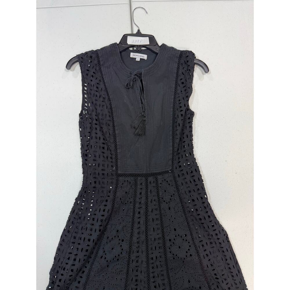 Veronica Beard Alina Black
eyelet cut dress Size 4 - Picture 3 of 6